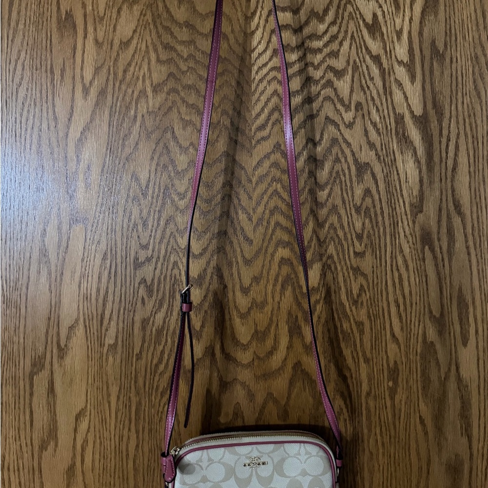 Coach Crossbody Bag - Cream and Pink